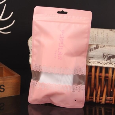 Plastikowe torby do pakowania odzieży Ziplock Recykling Przezroczysty matowy z otworem