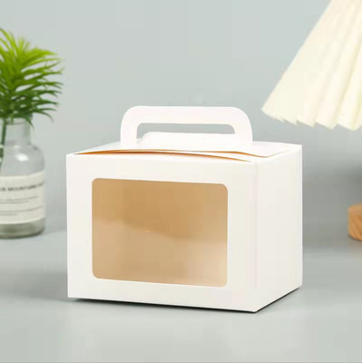 Kraft Paper Cookie Baking Candy Słodkie opakowanie na prezenty Przezroczyste przezroczyste okienko z PVC
