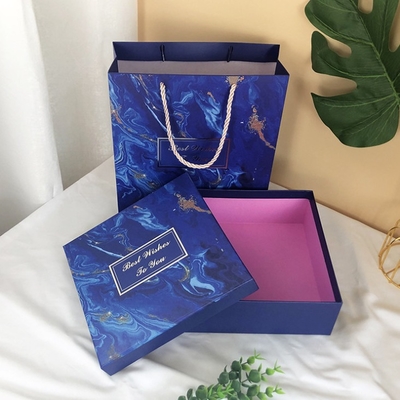 157gsm Art Paper Empty Gift Box Factory Price Custom Cardboard Packaging Box With string Handle